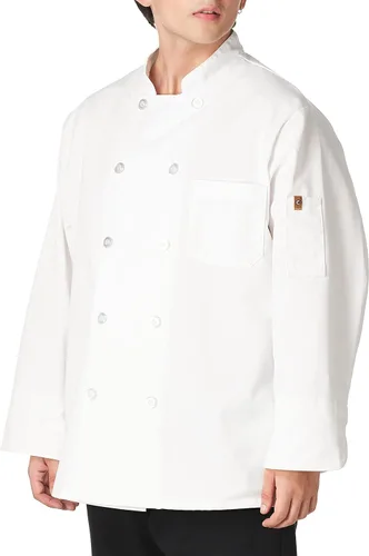 Vista 2 de Chef Designs mens Ten Pearl Button Chef Coat