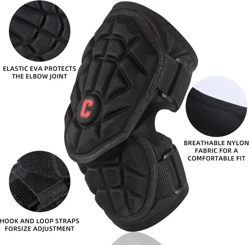 Vista 6 de Cienfy Protectores de antebrazo para bateadores para béisbol y sóftbol, coderas para jóvenes y adultos
