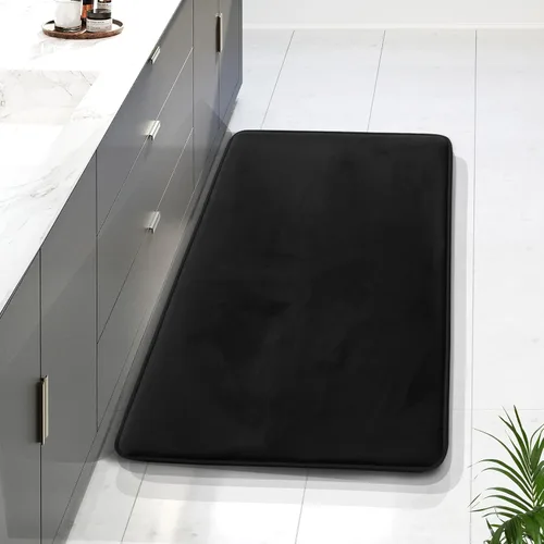Vista 104 de Clara Clark tapete para baño, regadera o tina, de gomaespuma, negro, antiderrapante Camel Oro