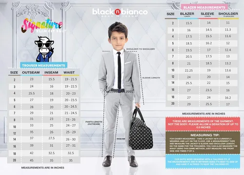 Vista 7 de Black n Bianco Signature - Traje completo para niño, ajustado