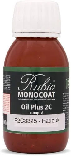 Vista 147 de Rubio Monocoat Muestra de Tinte y Acabado para Madera - Niebla 5% Aceite Plus Parte A Aceite de linaza para madera de secado rápido y ecológico