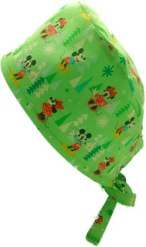 Vista 2 de Gorro de tela de algodón con personajes de dibujos animados, diseño de árbol de Navidad, multicolor, Multi