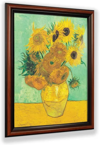 Vista 30 de Vincent Van Gogh - Arte de pared enmarcado con diseño de flores de almendra, maravilloso para exhibir en la cocina, el baño o la decoración
