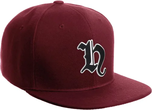Vista 602 de Daxton Gorra clásica con visera de billete plano con letras del alfabeto inglés antiguo de la A a la Z