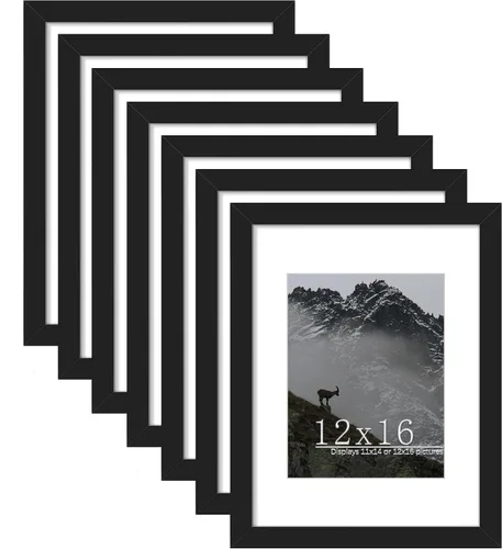 Vista 18 de Picrit Marco negro para póster de 24 x 34 pulgadas, paquete de 7 unidades, para fotos de 20 x 30 pulgadas con paspartú o de 24 x 34 pulgadas sin