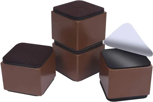 Vista 16 de Ezprotekt Elevadores de cama y muebles de 2 pulgadas, elevadores redondos pesados para sofá y sillas, ancho de 2.4 pulgadas, añade 2 pulgadas
