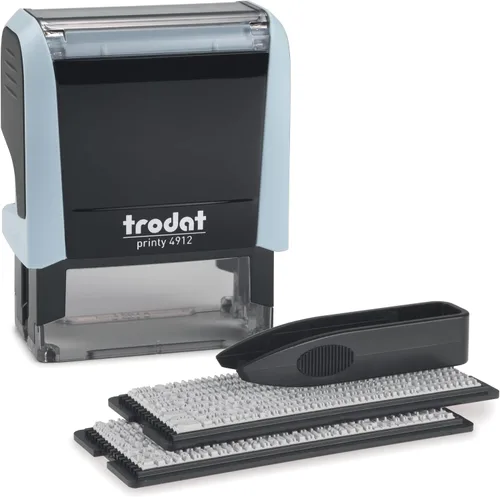 Vista 13 de Trodat Printy 4912 Autoentintado Hazlo tú mismo (DIY) Kit de sellos personalizados de 4 líneas para mensajes o direcciones con tinta negra