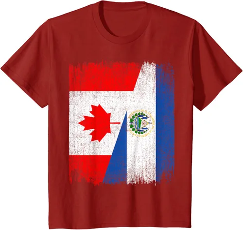 Vista 51 de Camiseta Half Canada El Salvador Flag Canadian Salvadoran Pride Roots
