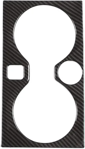 Vista 4 de ABS Car Center Console Portavasos Decoración Marco Cubierta Accesorios para BMW X5 G05 2019 (fibra de carbono)