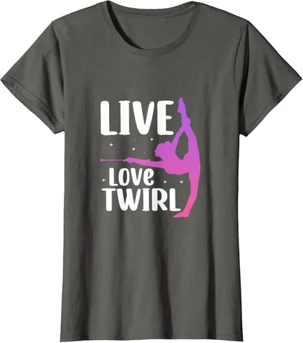 Vista 6 de Camiseta Twirl Baton Twirling Twirler Majorettes, Negro