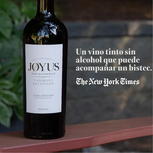 Vista 3 de JØYUS Vino tinto sin alcohol, Cabernet Sauvignon desalcoholizado, 25.4 fl