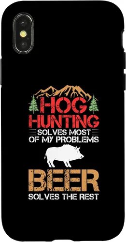 Vista 4 de Funda para iPhone 14 Hog Hunting Dog Gun Call Hunter Pigs Wild Javelina