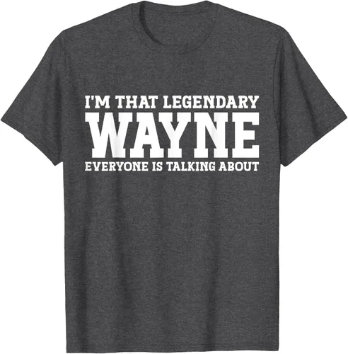 Vista 29 de Wayne Personal Name Funny Wayne Camiseta, Negro
