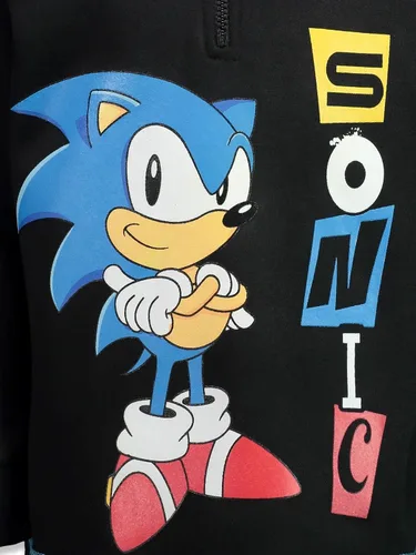 Vista 7 de SEGA Sonic the Hedgehog - Sudadera con capucha de forro polar con media cremallera para niños pequeños a grandes