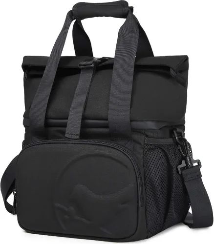 Vista 17 de SUNNY BIRD Lonchera con doble compartimento aislada para mujeres y hombres (azul aguamarina 01)