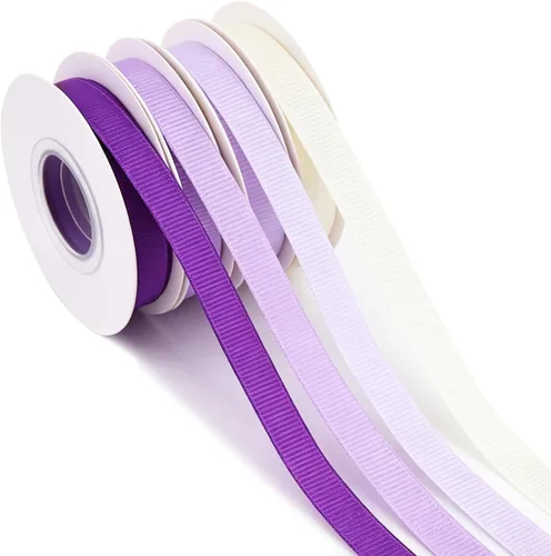 Vista 17 de TONIFUL 4 Rolls 3/8 Inch Christmas Grosgrain Ribbon Gift Wrapping Ribbon Christmas set