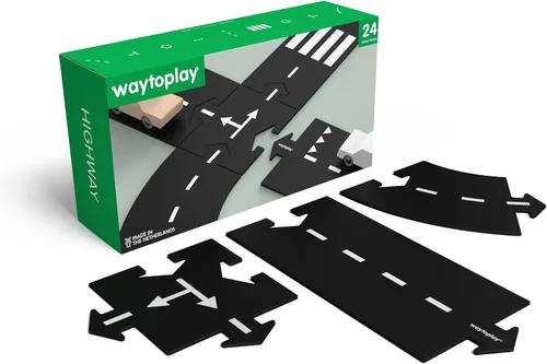 Vista 9 de s Highway - Juego de carreteras de juguete flexible, 24 piezas. El original desde 2003. Fabricado en Europa.