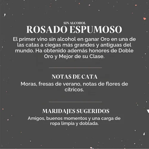 Vista 5 de JØYUS Vino de rosa espumoso sin alcohol, vino desalcoholizado, botella de 25.4 fl oz
