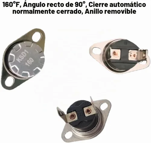 Vista 2 de 2 piezas termostato KSD1 160/0 interruptor de corte térmico interruptor de control de temperatura compatible con horno microondas G-E compatible