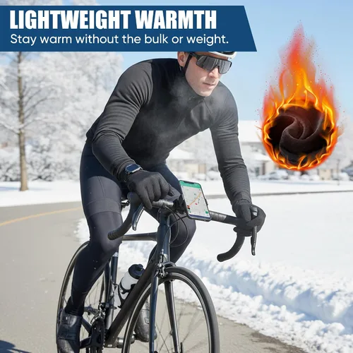 Vista 3 de Guantes térmicos antideslizantes e impermeables de invierno para hombres y mujeres, resistentes al viento, para clima frío, motociclismo, ciclismo