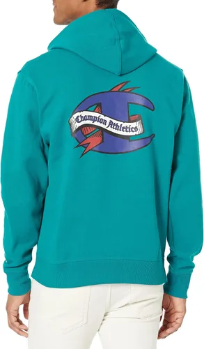 Vista 2 de Champion Sudadera con capucha de forro polar Powerblend para hombre, inglés antiguo C