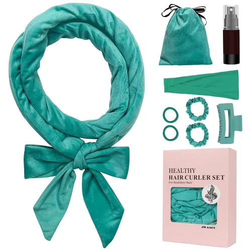 Vista 15 de ZILAMPU Diadema de Varilla Rizadora Sin Calor, Envoltorio de Rodillo de Rizos de Cabello de Terciopelo Nocturno para Mujeres con Cabello Largo Negro