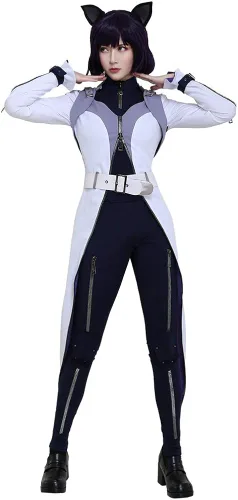 Vista 2 de miccostumes Volume 7 Blake Belladonna - Disfraz de cosplay con cinturón y orejas de gato