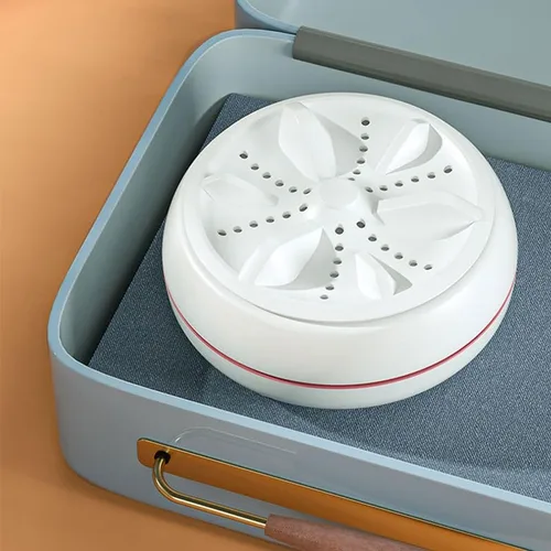 Vista 5 de Mini lavadora portátil USB, lavadora turbo ultrasónica, mini lavadora de alta potencia portátil potente limpieza ultrasónica turbo plegable lavadora