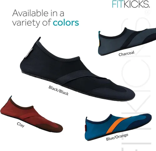 Vista 4 de FITKICKS Zapatos de agua plegables activos para hombre Negro/Negro