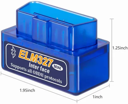 Vista 2 de Mini Bluetooth ELM327 OBD2 Detector de fallas de coche V2.1 Automóvil OBD OBDII lector de código comprobar la luz del motor herramienta