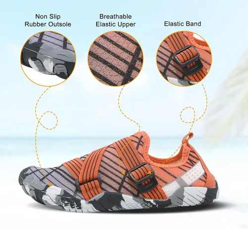 Vista 2 de SIPUHK Womens Mens Water Shoes Quick Dry Slip-on Barefoot for Swim Surf Diving Beach Pool Aqua Sports Walking Yoga
