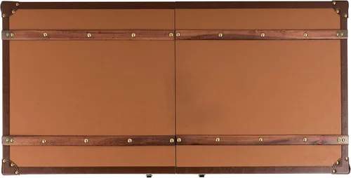 Vista 13 de SAFAVIEH Home Collection Zoe - Baúl de almacenamiento de piel sintética marrón coñac con ruedas giratorias (totalmente montado)