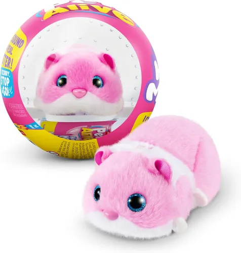Vista 8 de Pets Alive Hamstermania (azul) por ZURU Hamster, mascota electrónica, más de 20 sonidos interactivos, juguete de pelota de hámster para niñas y niños