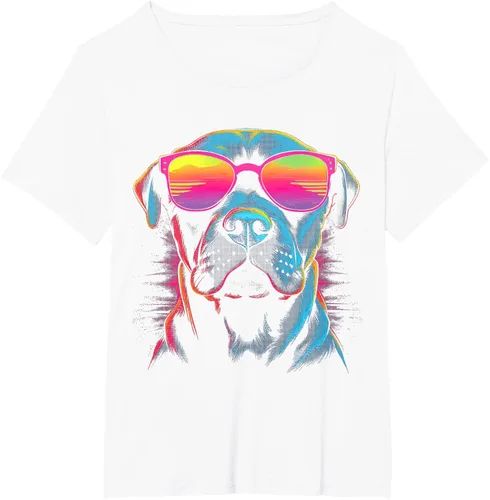 Vista 70 de Pit Bull Mom Dog Lover Colorido Artistic Pitbull Owner - Camiseta para mujer, Negro