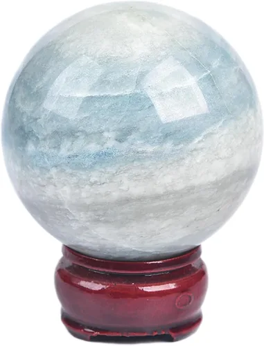 Vista 28 de JIC Gem Piedra Natural de Jaspe Africano Cristal de Curación Esfera Adivinación Bola de Piedra Preciosa, Feng Shui Reiki Aura Decoración