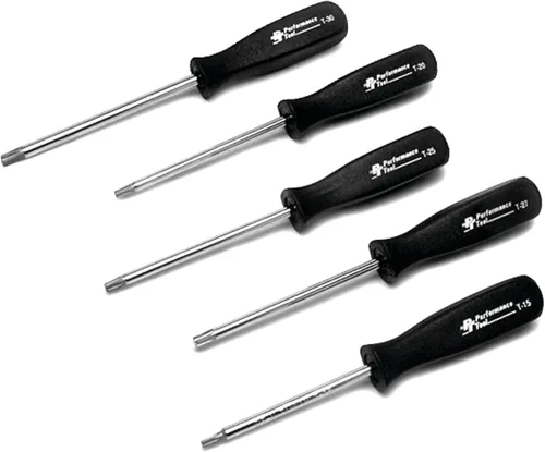 Vista 4 de Performance Tool W30980 - Juego de destornilladores antideslizantes, acero al carbono tratado térmicamente, resistente a la corrosión, asas