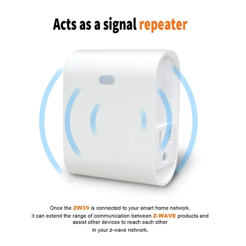 Vista 5 de Zwave - Enchufe de atenuación de luz inteligente, enchufe enchufable, repetidor integrado, requiere concentrador de onda Z, funciona