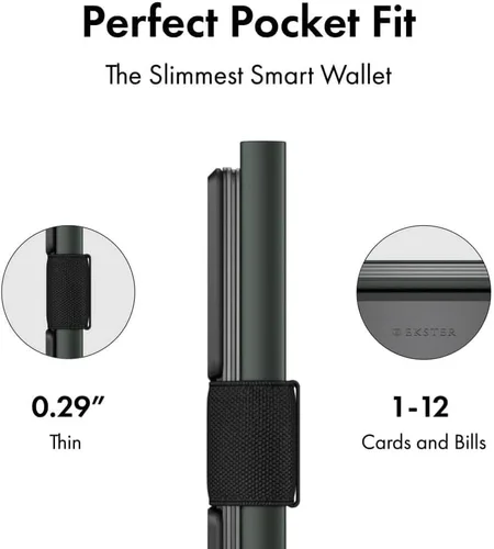 Vista 26 de Ekster Aluminum Cardholder Wallet for Men Metal Wallets with RFID Blocking Layer Slim & Minimalist Aluminum Wallet with Push Button for Quick