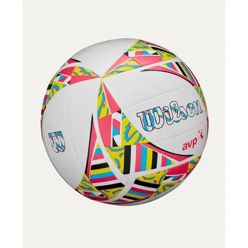 Vista 4 de Balón de Voley Playa Wilson Avp Movement Vb New Amarillo Blanco Rose TPU