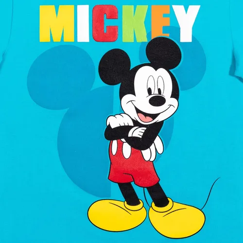 Vista 3 de Disney- Camisa de manga corta y pantalones cortos de malla de Mickey Mouse