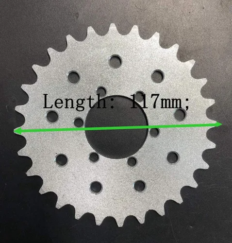 Vista 3 de Piñón multifuncional de 28 dientes de alto rendimiento para cadena 415/415H - Motor de gas Motor Motorizado Bicicleta