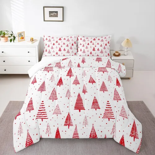 Vista 13 de Erosebridal Juego de ropa de cama Kawaii de muñeco de nieve tamaño individual para niños y niñas, juego de ropa de cama de feliz año nuevo, edredón