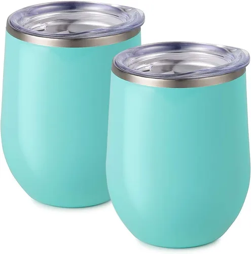Vista 49 de Vaso de vino Maars Bev sin soporte de con paredes dobles aislantes al vacío de acero inoxidable de 12 onzas, Fucsia