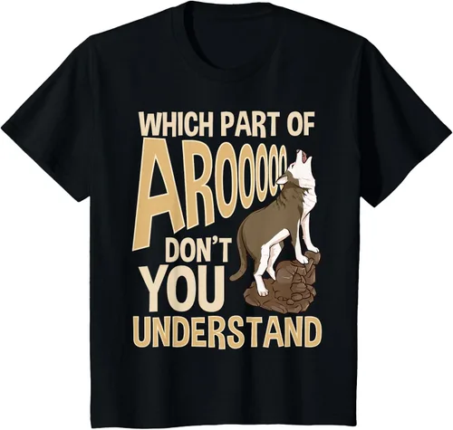 Vista 40 de What Part Of Aroooo Don't You Understand Husky - Camiseta para perro, Negro, S