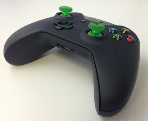Vista 5 de Gametown - Palanca de pulgar analógica para Microsoft Xbox One Game Controller 2PCS Transparente Verde