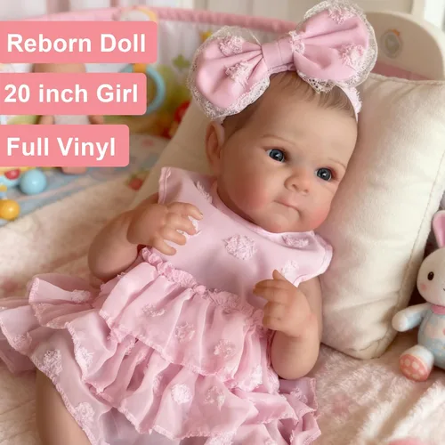 Vista 2 de OtardDolls Muñecas Bebé Reborn de 20 Pulgadas Muñecas de Recién Nacido Cuerpo Completo de Vinilo Suave de Aspecto Real Realistas que Parecen Reales
