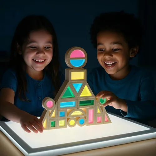 Vista 8 de Constructive Playthings CHG-73 Cp panel de luz LED ultrabrillante tipo juguete Luz LED interactiva para suministros de arte, herramientas
