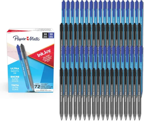 Vista 7 de Bolígrafos Paper Mate InkJoy 100RT retráctiles, punta mediana (1.0mm), colores surtidos, 20 unidades - Esenciales para maestros, suministros