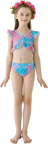Vista 5 de GALLDEALS Sirena para Natación Niñas con Monofin Rosa