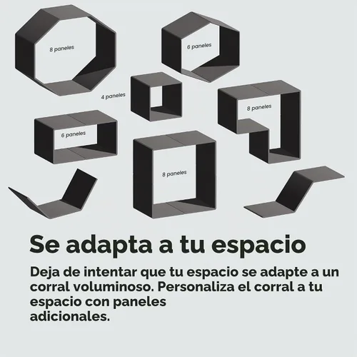 Vista 5 de IRIS USA 585605 - Corralito para mascotas de 8 paneles, 34 pulgadas, sin puerta, negro (585605)